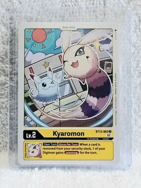 5/$20 Mint Digimon Kyaromon Digi-Egg Card BT13-003 U by Bandai!!